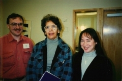 Illinois State Rep. Wyvetter Young (m) with Rowland Brohawn (l) and Dawn Brohawn (r) at 1995 Syntegration