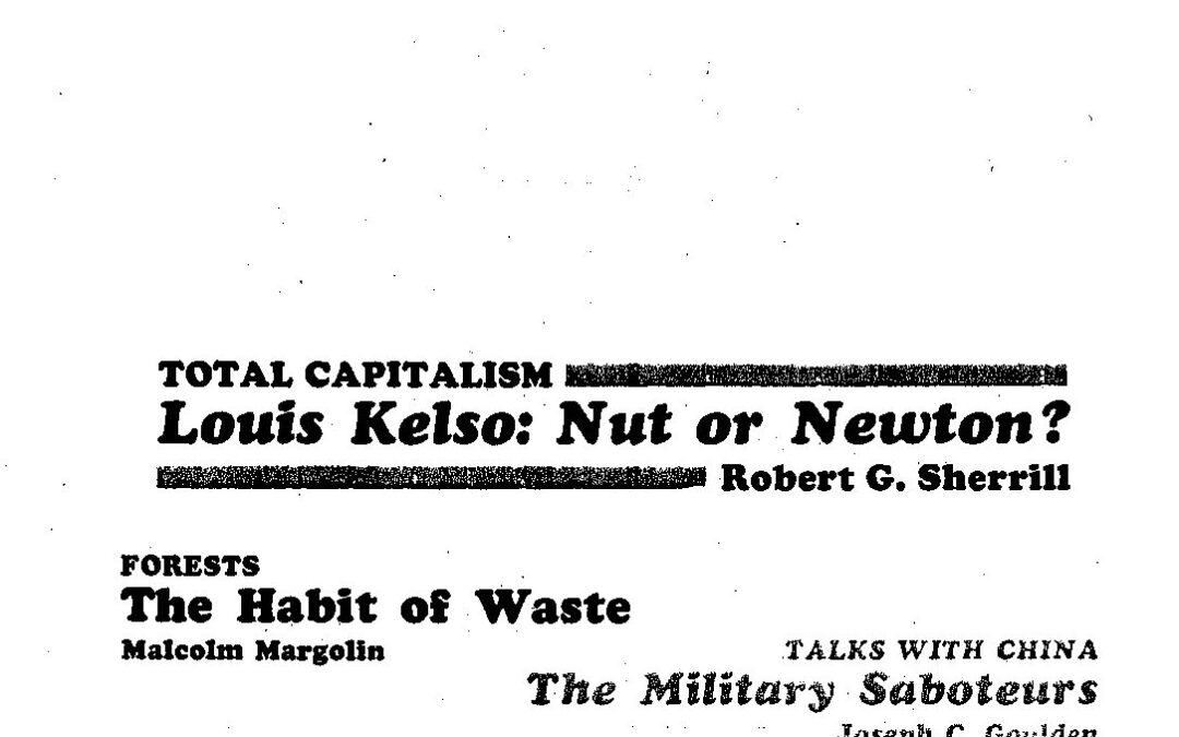 Louis Kelso: Newton or Nut?
