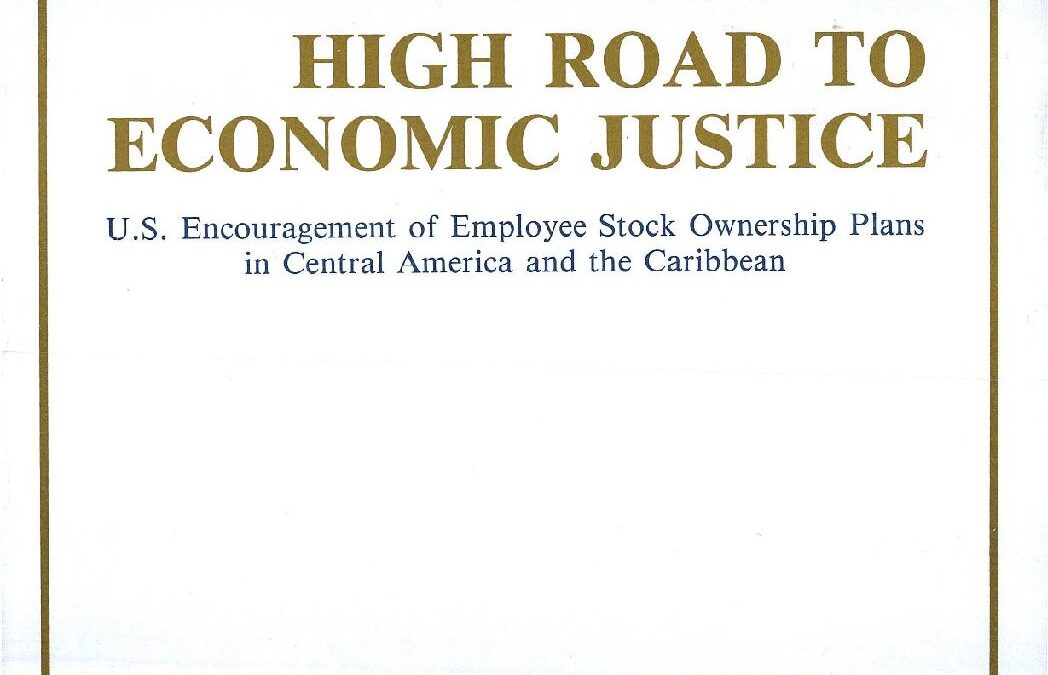 HIGH ROAD TO ECONOMIC JUSTICE: Report of the Presidential Task Force on Project Economic Justice