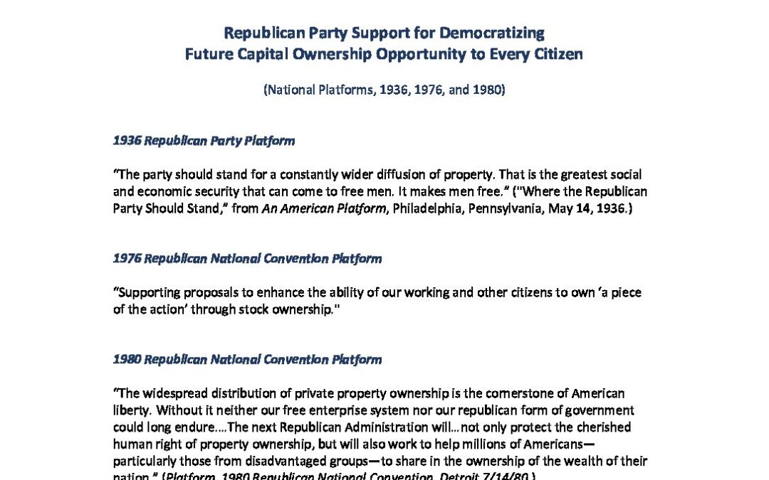 TESTIMONIALS – Republican National Convention Platforms